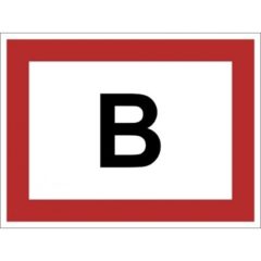 B-bord brandweeringang / Droge blusleiding – STICKER 20 x 15 cm