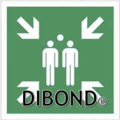 verzamelplaats bord Dibond® sandwich plaat