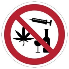 Verboden alcohol en drugs te gebruiken