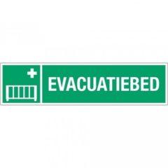 Evacuatiebed – pictogram met tekst