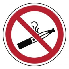 Verboden te roken – e sigaret – vapor
